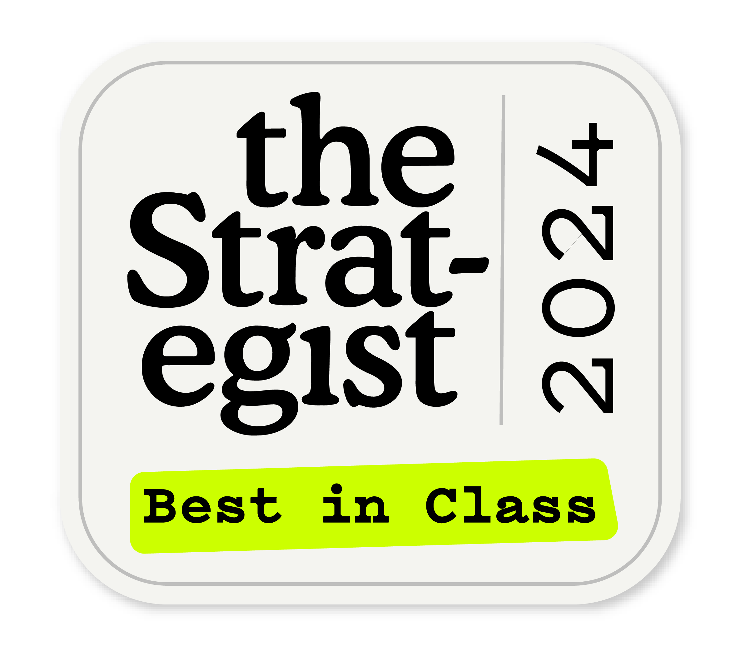 Strategist Best in Class 2024 - White